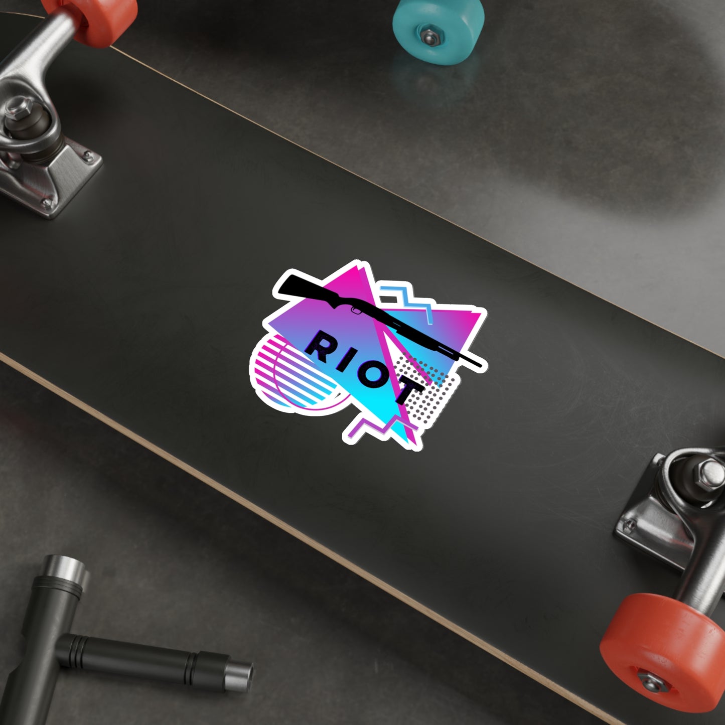 RIOT Shotgun Sticker - Pink/Blue