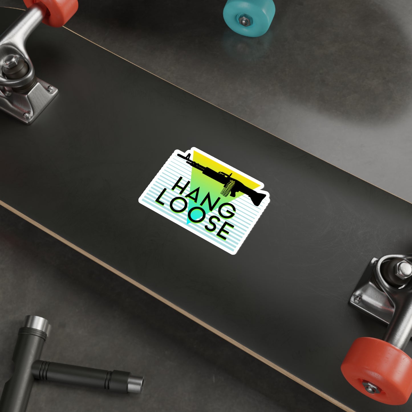 HANG LOOSE M60 Sticker - Yellow/Blue