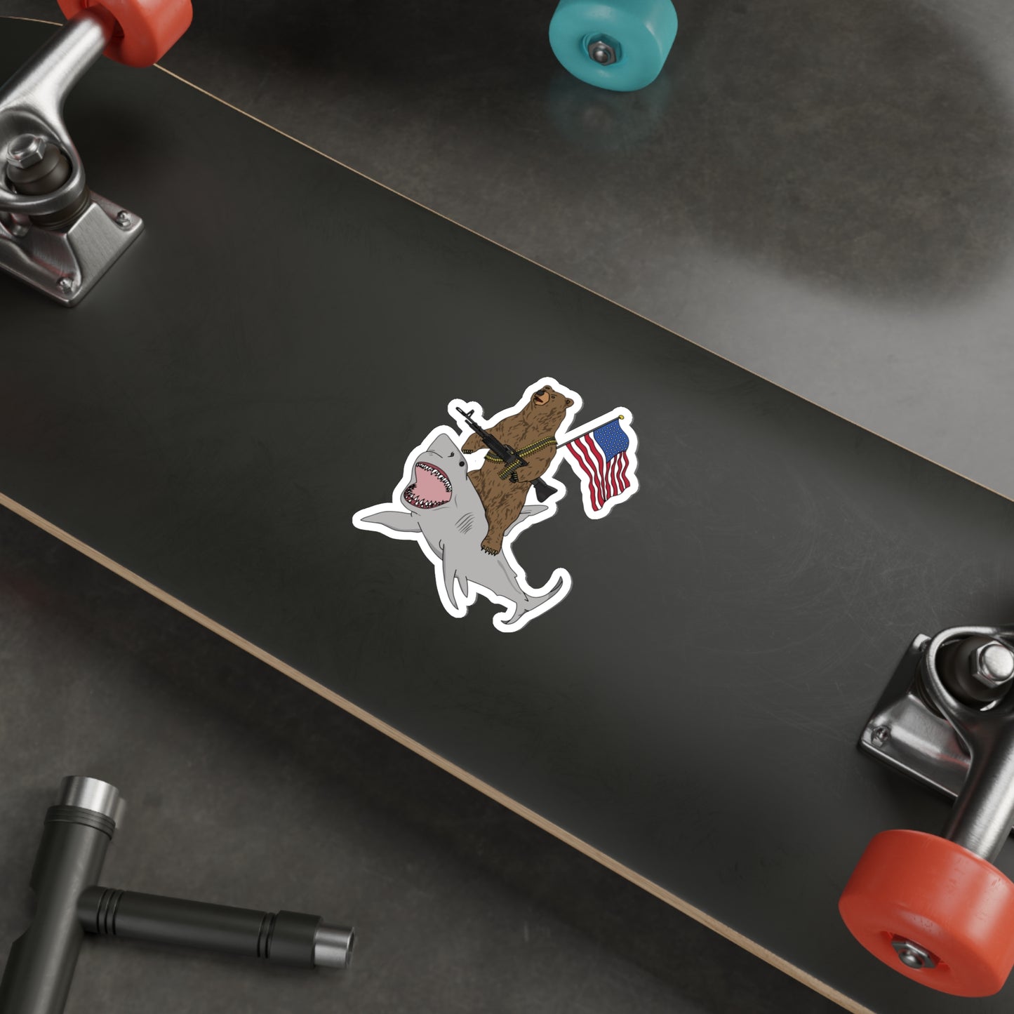 Patriotic Bear Sticker