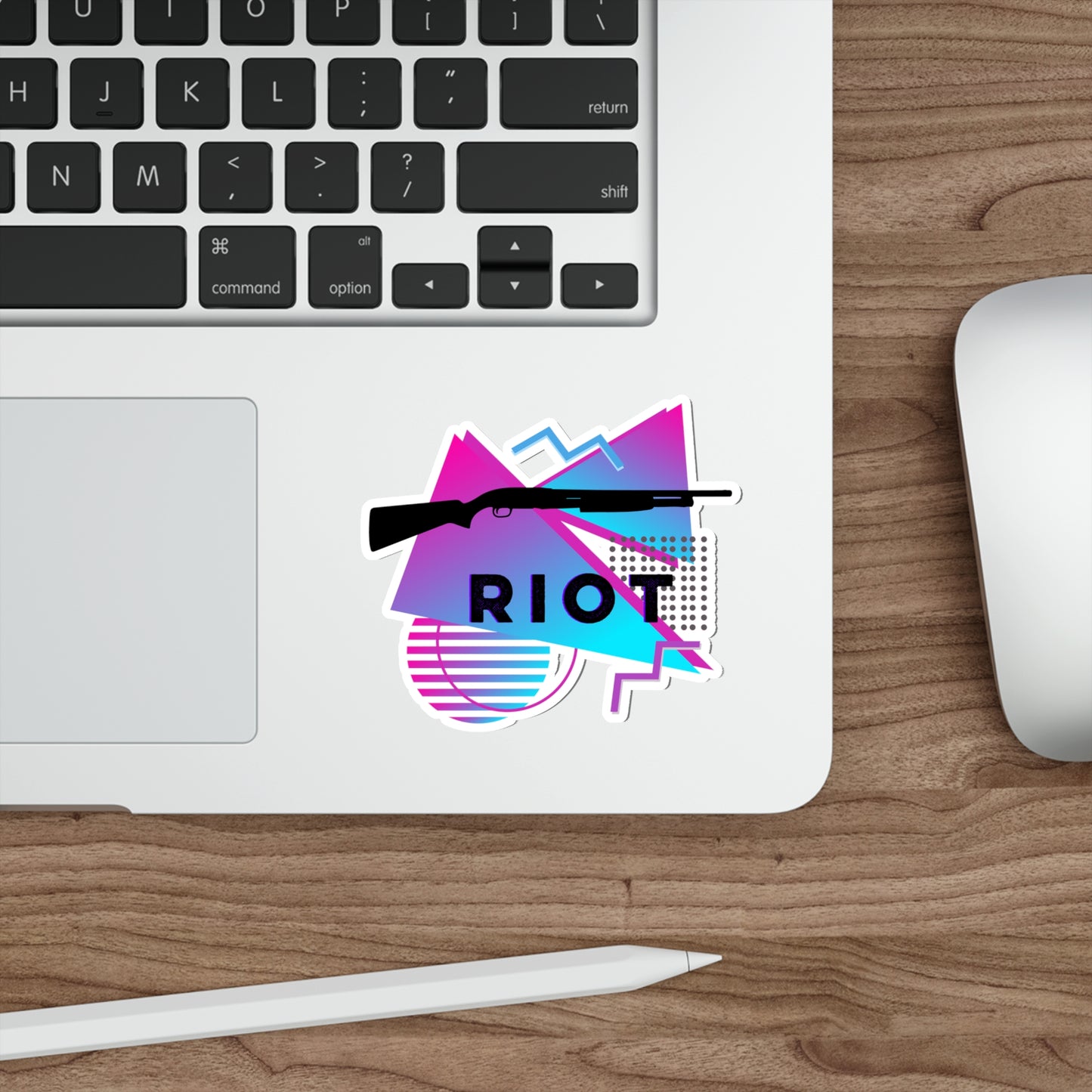 RIOT Shotgun Sticker - Pink/Blue