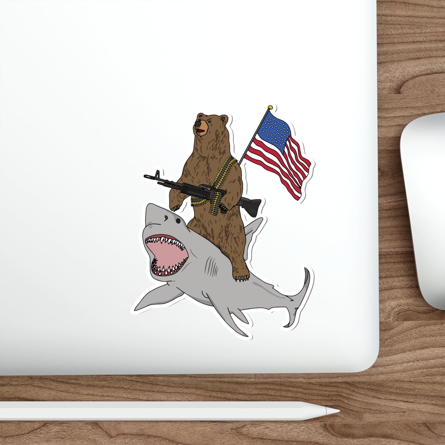 Patriotic Bear Sticker