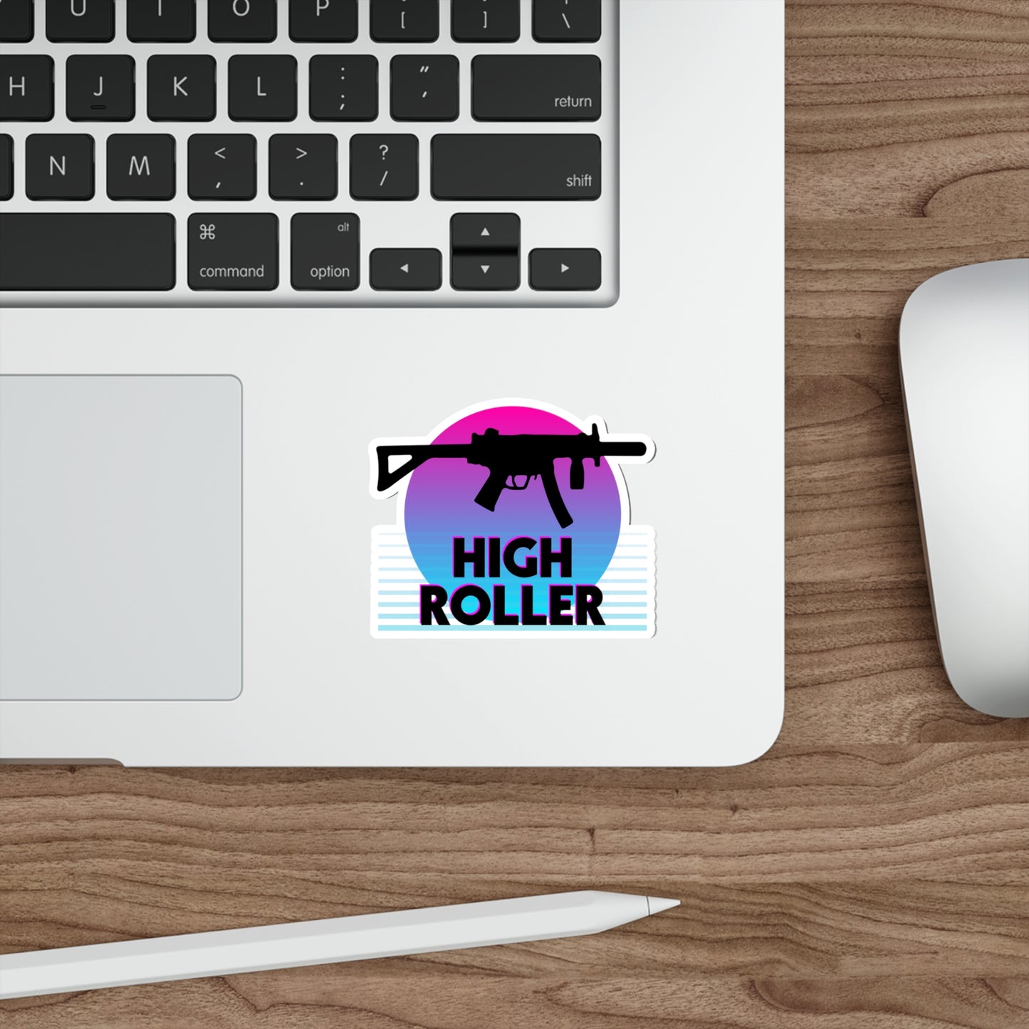 HIGH ROLLER MP5K-PDW Sticker - Pink/Blue