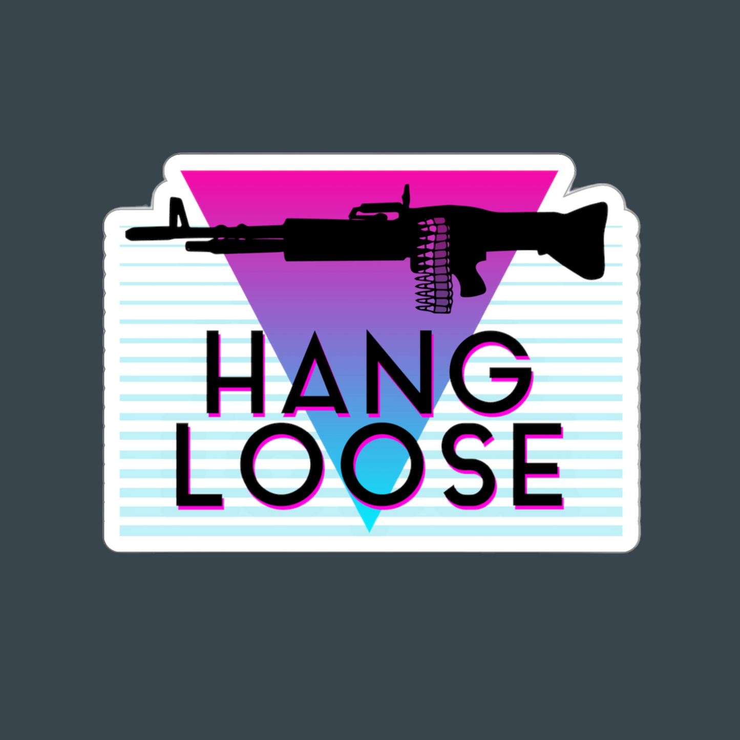 HANG LOOSE M60 Sticker - Pink/Blue