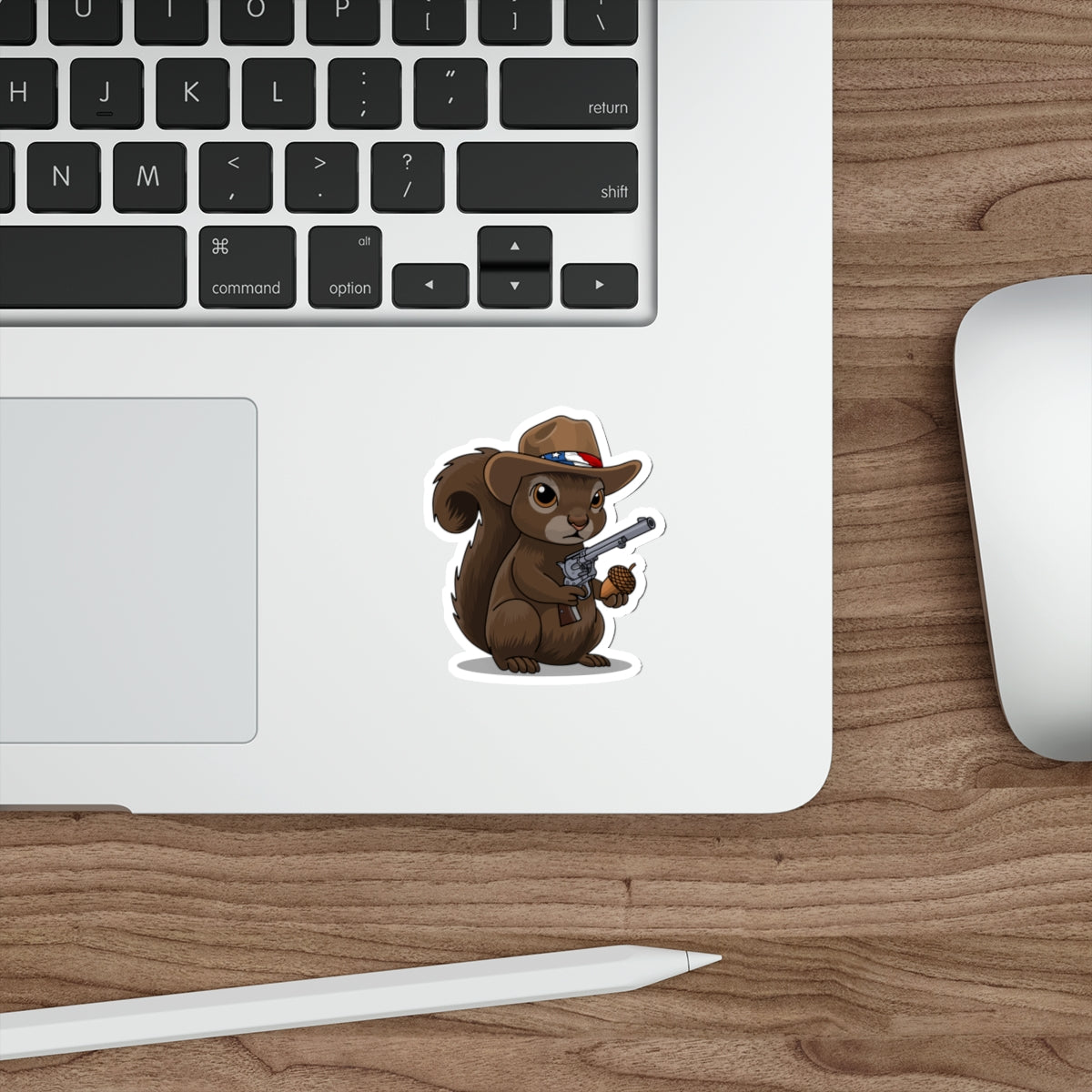Patriotic Squirrel Sticker