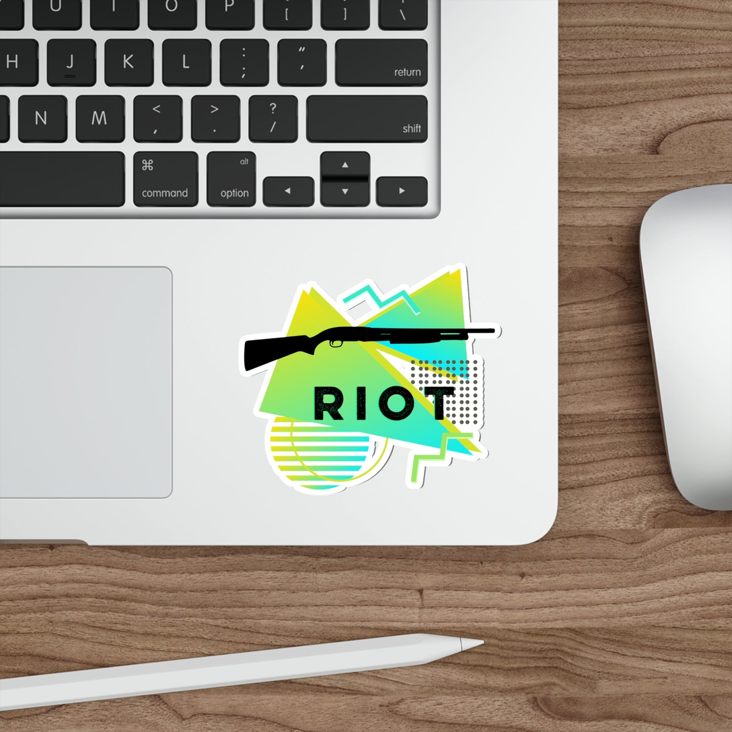 RIOT Shotgun Sticker - Yellow/Blue