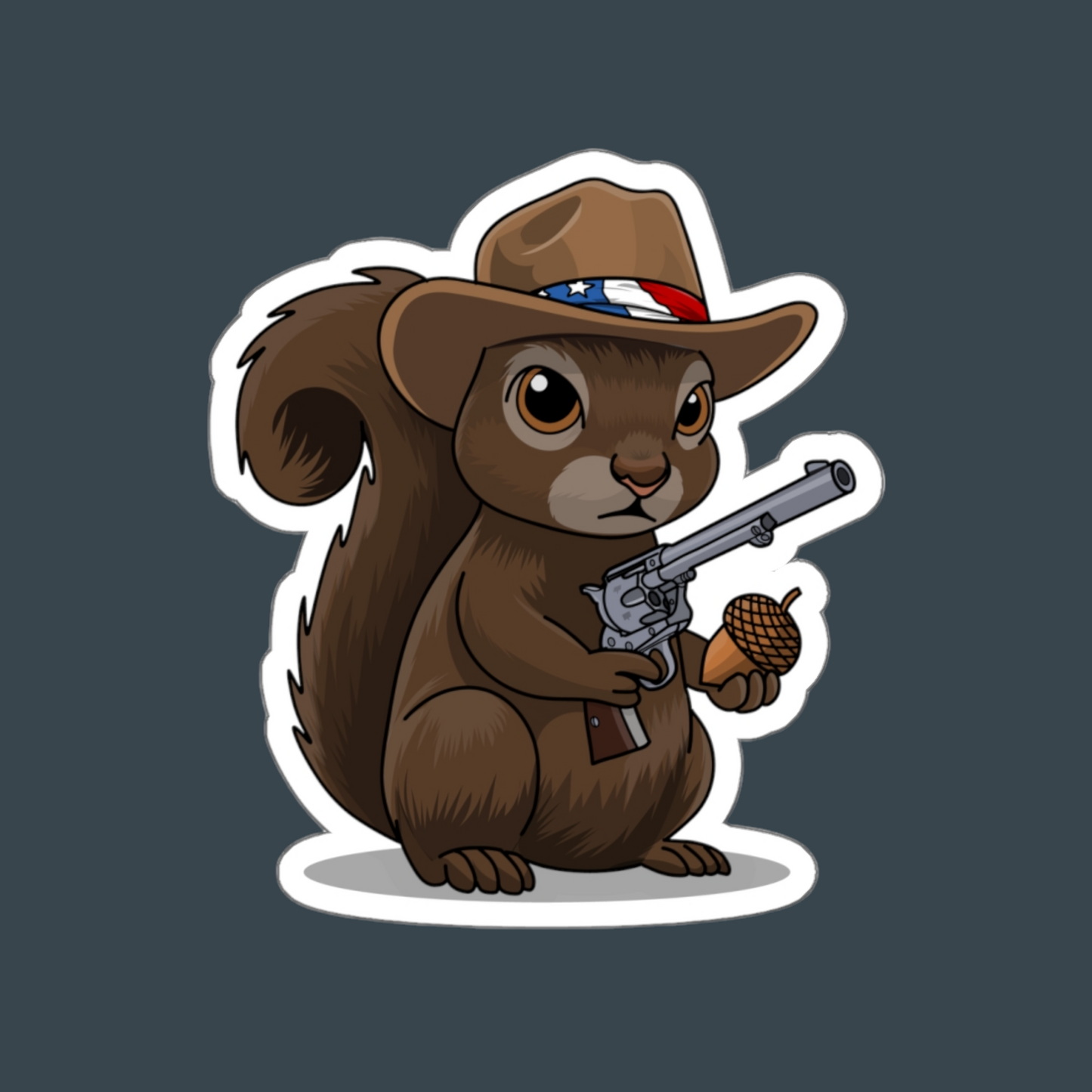 Patriotic Squirrel Sticker