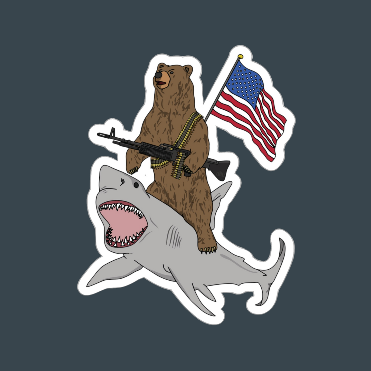 Patriotic Bear Sticker