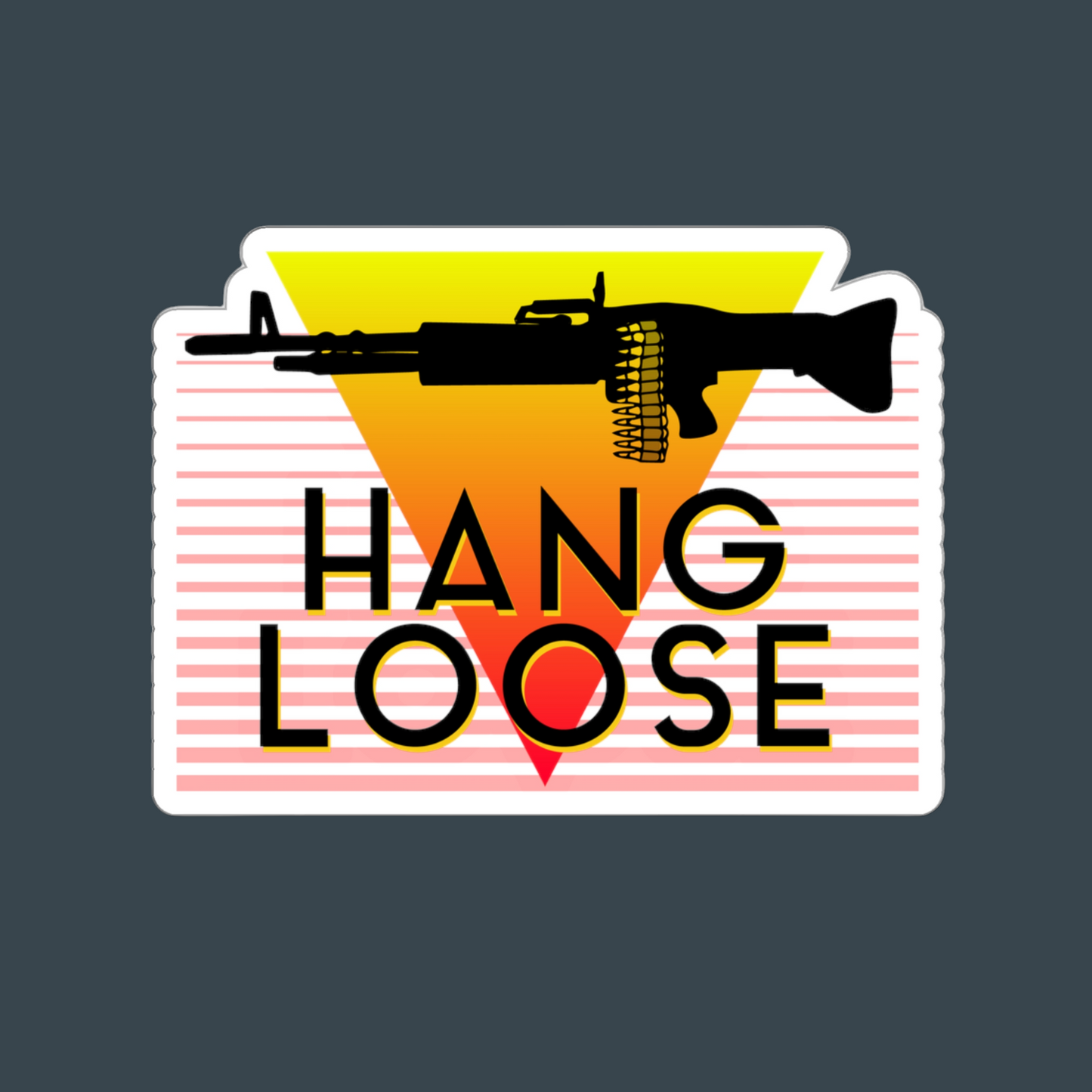 HANG LOOSE M60 Sticker - Yellow/Red