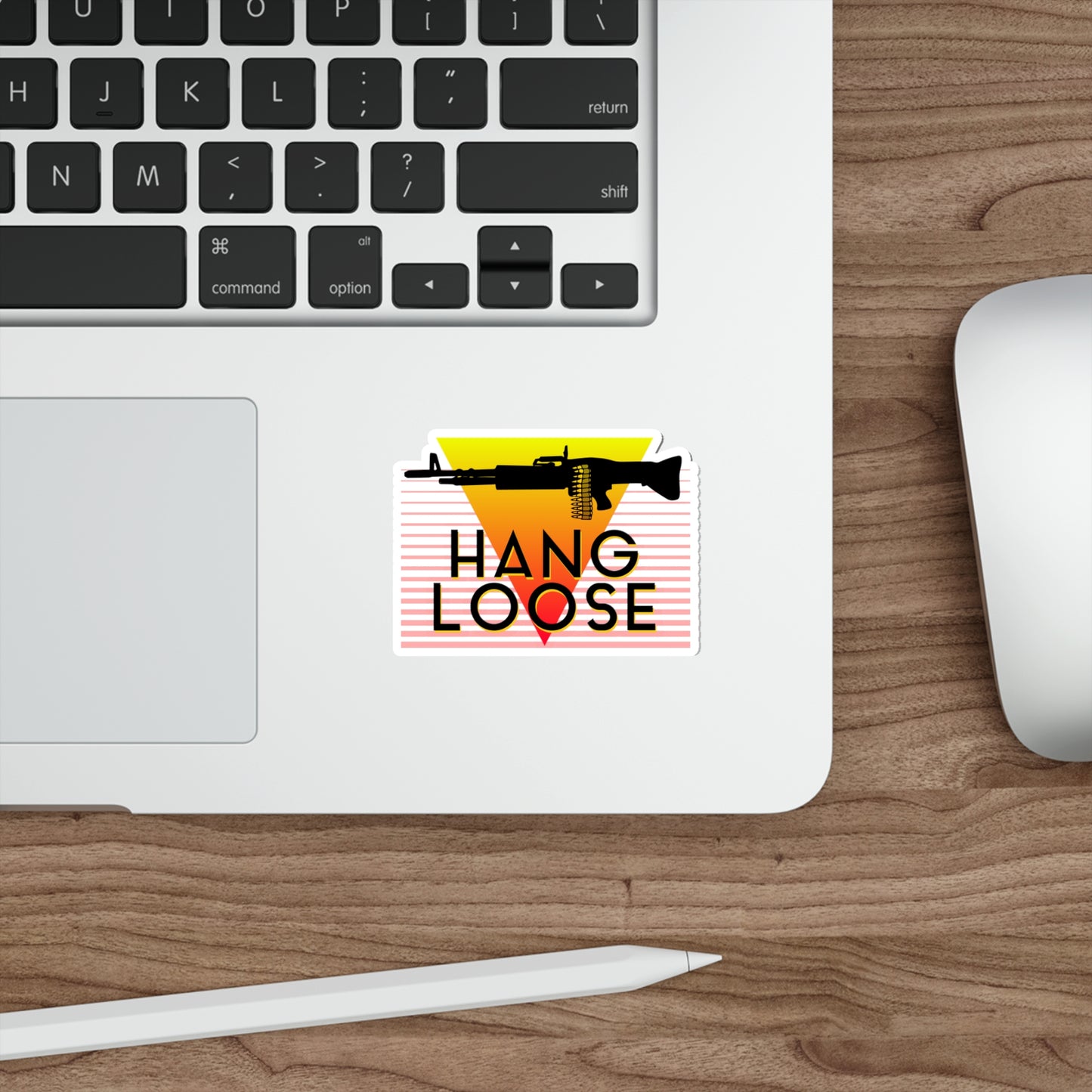 HANG LOOSE M60 Sticker - Yellow/Red